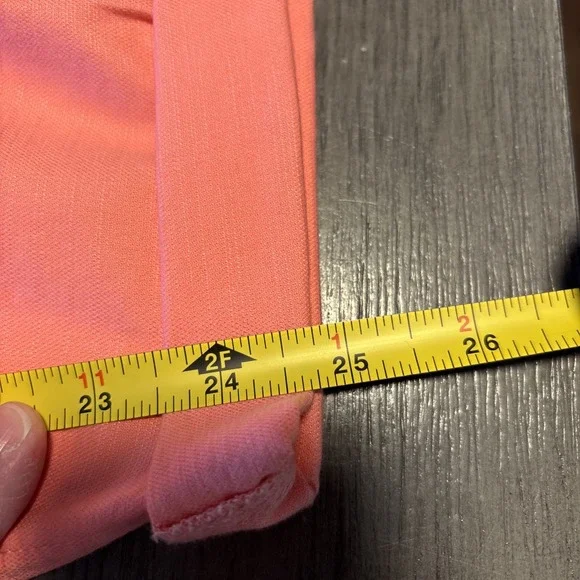 Talbots‎ Cropped Pants Womens L Size Coral Drawstring Waist Cuffed EUC - Picture 8 of 8